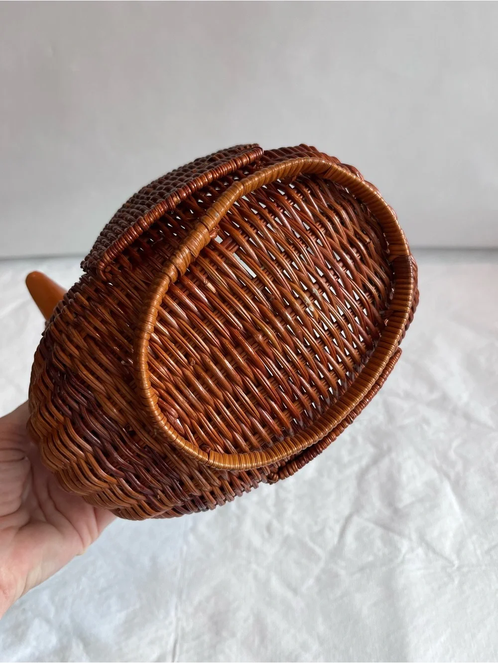 Vintage Duck Wicker Woven Basket 80’s 90’s